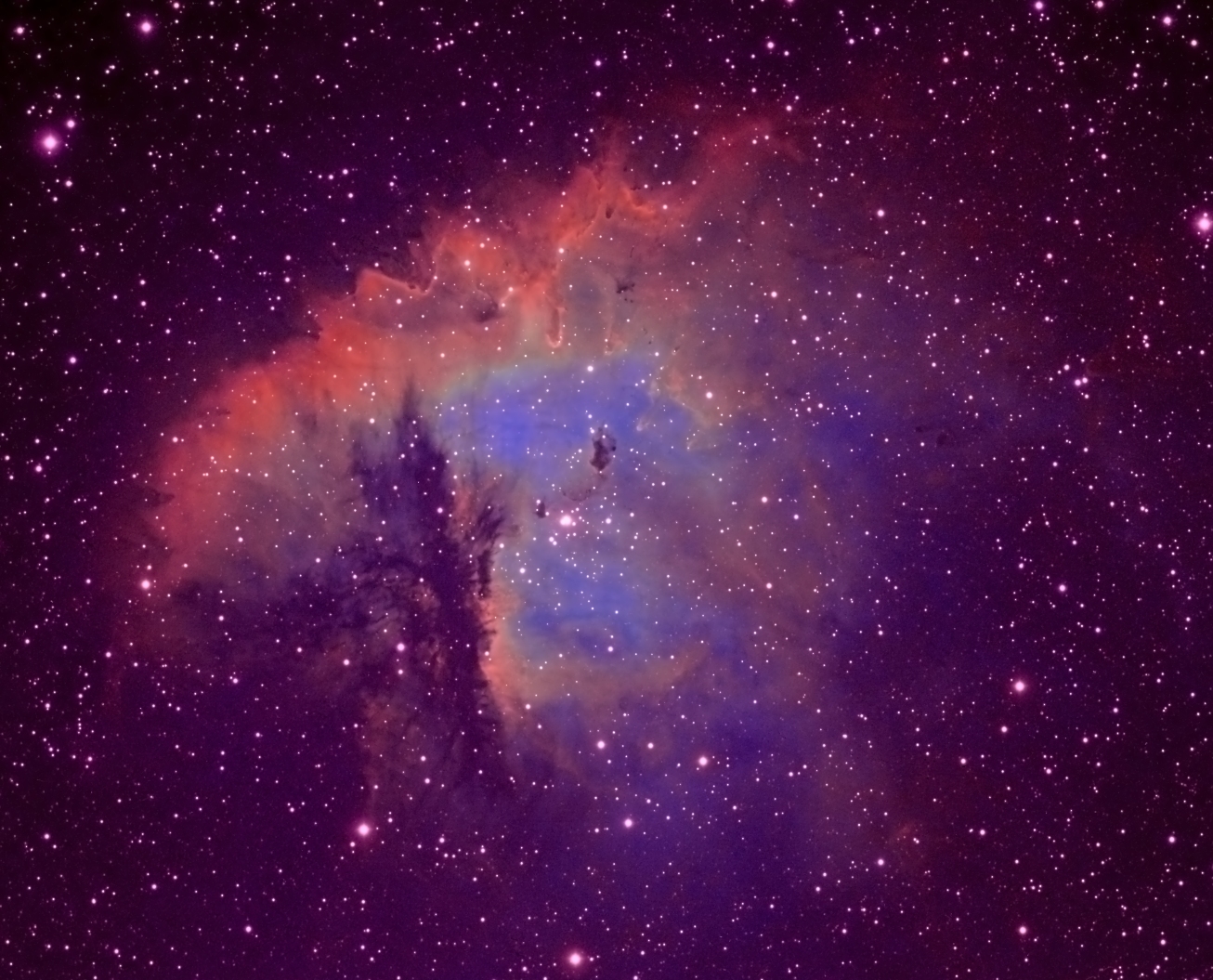 Astrophotography with Narrow Band Filters using the Hubble Palette